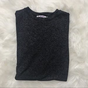 Dark Gray Split Side Top